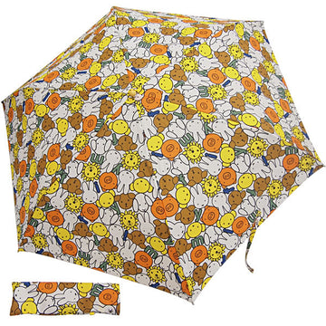 サンマルコ ミッフィー総柄プリント 折たたみ傘 55cm アニマルフェイス柄【ラッピング不可商品】【送料無料 沖縄・一部地域を除く】